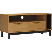 vidaXL TV-meubel FLAM 110x40x50 cm massief grenenhout