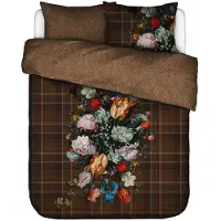 Essenza Dekbedovertrek Beautiful Bouquet Brown Satijn-200 x 200 / 220 cm | 2-Persoons