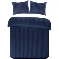 Papillon Dekbedovertrek Uni Navy Satijn-240 x 200 / 220 cm | Lits-Jumeaux