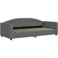 vidaXL Slaapbank 90x200 cm stof donkergrijs