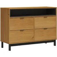 vidaXL Ladekast FLAM 110x40x80 cm massief grenenhout
