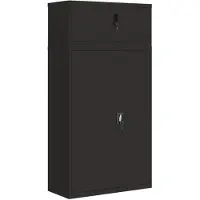 vidaXL Archiefkast 90x40x180 cm staal zwart