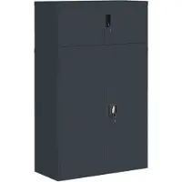 vidaXL Archiefkast 90x40x145 cm staal antracietkleurig