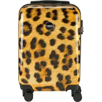 Princess Traveller Animal Print - Handbagagekoffer - Leopard - Small - 55cm - Dubbele wielen