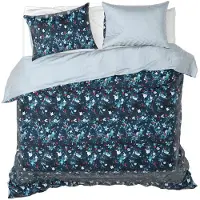 De Witte Lietaer Dekbedovertrek Arabella Powder Blue Satijn-260 x 200 / 220 / 240 cm | Extra Breed