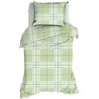 Romanette Dekbedovertrek Rubik Leek Groen Katoen-140 x 200 / 220 cm | 1-Persoons