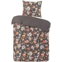 Papillon Dekbedovertrek Nora Grijs Satijn-140 x 200 / 220 cm | 1-Persoons