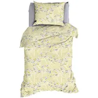 Satin d'or Dekbedovertrek Steffi Geelgroen Satijn-140 x 200 / 220 cm | 1-Persoons