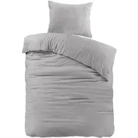 Papillon dekbedovertrek Brienz - grijs - flanel - 140x220
