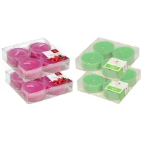 Trend Candles 16x Maxi geurtheelichtjes cranberry en appel 8 branduren - geurkaarsen