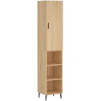vidaXL Hoge kast 34,5x34x180 cm bewerkt hout sonoma eikenkleurig