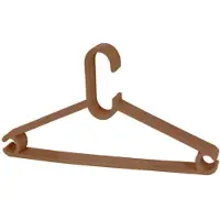 Bathroom Solutions Storage Solutions kledinghangers - set van 10x - kunststof - bruin - Kledinghangers