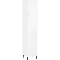 vidaXL Hoge kast 34,5x34x180 cm bewerkt hout wit