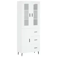 vidaXL Hoge kast 69,5x34x180 cm bewerkt hout wit
