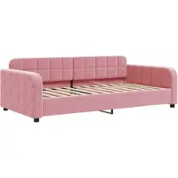vidaXL Slaapbank 100x200 cm fluweel roze