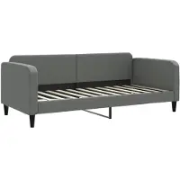 vidaXL Slaapbank 90x200 cm stof donkergrijs