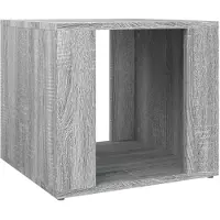vidaXL Nachtkastje 41x40x36 cm bewerkt hout grijs sonoma eikenkleur