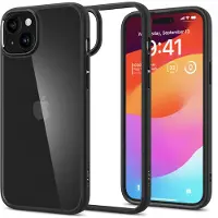 Spigen Ultra Hybrid Apple iPhone 15 Back Cover Transparant met Zwarte Rand