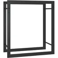 vidaXL Haardhoutrek 50x28x56 cm staal matzwart