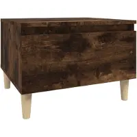 vidaXL Bijzettafel 50x46x35 cm bewerkt hout gerookt eikenkleurig