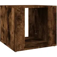 vidaXL Nachtkastje 41x40x36 cm bewerkt hout gerookt eikenkleurig