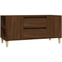 vidaXL Tv-meubel 102x44,5x50 cm bewerkt hout bruin eikenkleur