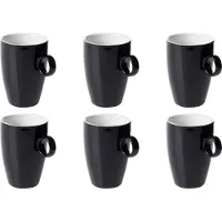 Maastricht porselein Beker Bart Colour Cafe 23 cl Zwart 6 stuks