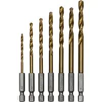 Labor HSS Spiraalboren Tin Coated Cassette 7-delig