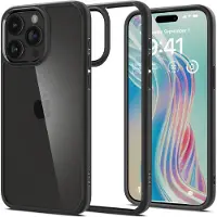 Spigen Ultra Hybrid Apple iPhone 15 Pro Max Back Cover Transparant met Zwarte Rand