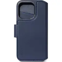 Decoded 2 in 1 Leather Bookcase voor de Apple iPhone 15 Pro - True Navy