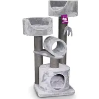 Pet Rebels Victoria 125 krabpaal - Grijs - 48,5 x 48,5 x 125 cm - stabiel