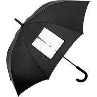 FARE Paraplu met kijkvenster - Ø 105 cm - Automatisch openend - Winddicht - Polyester/Kunststof/Staal - Zwart