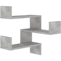 vidaXL Wandplanken Muurmontage Betongrijs 40 x 40 x 49,5 cm