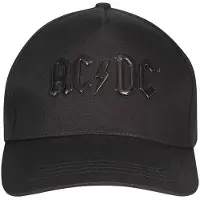 AC/DC Cap - Shiny Black Logo - zwart - Maat Standard