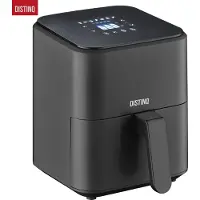 DistinQ Heteluchtfriteuse compact - Airfryer - 4 liter inhoud - Digitaal display - Zwart
