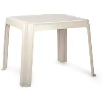 Forte Plastics Kunststof kindertafel - beige - 55 x 66 x 43 cm - camping/tuin/kinderkamer - Bijzettafels