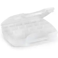 Forte Plastics Plasticforte Opbergkoffertje/opbergdoos/sorteerbox - 13-vaks - kunststof - transparant - 25 x 21 x 4 cm - Opbergbox