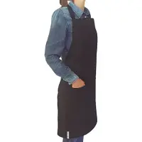 Nerthus Zwart keukenschort met twee zakken voor koken, bakken, barbecues, barista, kleermakerij en zelfs tuinieren. Unisex: Man & Vrouw - Maat: One Size Fits All