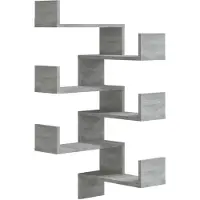 vidaXL Hoekwandschappen 2 st 40x40x50 cm bewerkt hout grijs sonoma