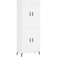 vidaXL Hoge kast 69,5x34x180 cm bewerkt hout wit