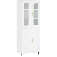 vidaXL Hoge kast 69,5x34x180 cm bewerkt hout wit