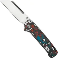 QSP Knife Penguin QS130SJ-F1, CPM 20CV Stonewashed, Fat Carbon Nebula, slipjoint zakmes