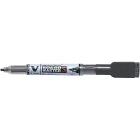 Pilot V-Board Master S Niet-permanent Whiteboard-marker Zwart Extra Fijn Ronde punt - 6 mm 80% Gerecycled