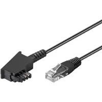 Goobay TAE-F - RJ45 DSL/VDSL telecom kabel | 2-aderig (8P2C) | zwart | 40 meter