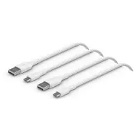 Belkin BoostCharge USB-A to USB-C Cable - 1m - White - 2-pack