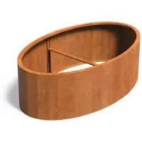 HetTuinstel.nl Cortenstaal plantenbak 200x120x60cm - Zonder bodem