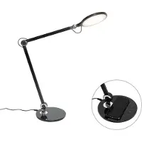 QAZQA Design tafellamp zwart incl. LED met touch en inductielader - Don