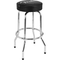 Fender Spaghetti Logo Pick Pouch Barstool Black-Chrome 30"