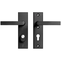 Axa Edge Plus veiligheidsbeslag achterdeur rechth. kortschild Blok kruk/kruk PC72 kerntrekbeveiliging SKG3 - aluminium/zwart