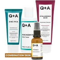 QA Combination Skin - Reinigingsgel 1x 125 Ml & Toner 1x 100 Ml & Gezichtsserum 1x 30 Ml & Moisturiser 1x 75 Ml - Pakket